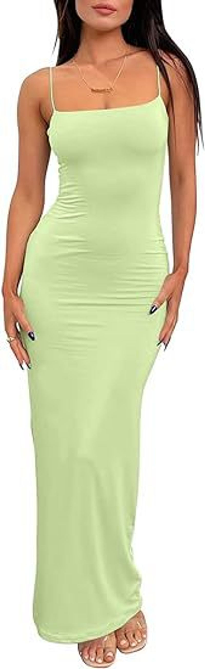 Summer Dress, Gentle Women's Socialite Style, Fashionable Spring Milk Silk Suspender Dress_voghion.com