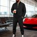 Men's Slim-Fit Baseball Jacket & Jogger Pants Set - Lightweight Autumn Streetwear (Navy, Red, Black, Olive, Light Gray, Dark Gray)_voghion.com