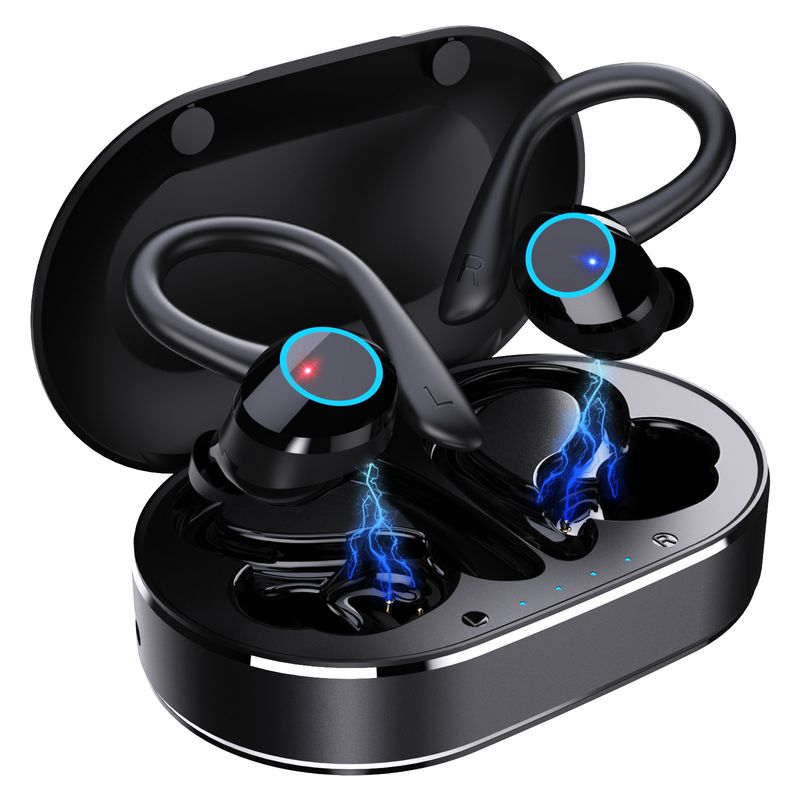 Bezvadu 5.0 austiņu skārienvadības sporta ūdensizturīgas Bluetooth HiFi 9D basa stereo austiņas ar mikrofonu_voghion.com