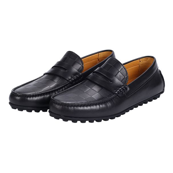 Unschlagbare Qualität Herren Business Schwarz Echtes Loafer, Französisches Kalbsleder, Weich Bequem Innen Und Außen, Trendy Formelles Leder_voghion.com