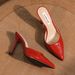 6288-3 Slippers High Heels Leather Simple Daily Professional Commuting Women's Shoes Thin Heel Pointed Toe OA Elegant_voghion.com