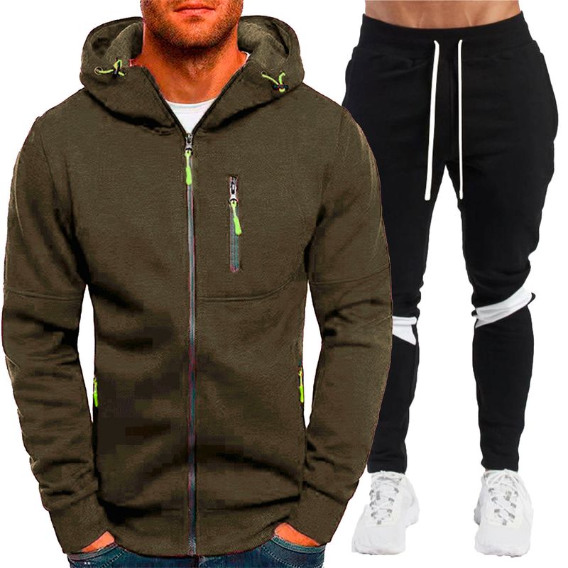 2024 men's autumn winter sports and fitness casual jacquard hoodie, cardigan, jacket, hooded hoodie for men_voghion.com