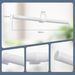 Glitzerlife Spiegelleuchte Weiß LED Spiegelleuchte - 8W 60CM Badlampe Wand Klemmbar IP44 Wasserdicht 4000K Neutralweiß Modern Badlampe Für Badschrank Keller Küche_voghion.com