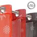Curtains Christmas Snowflake Sheer Curtains Colorful Digital Print Voile Window Drapes With Ring Top Ready To Hang_voghion.com