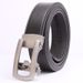 Cinturón de cuero para hombre, versátil, informal, con hebilla automática en forma de U y superficie suave._voghion.com