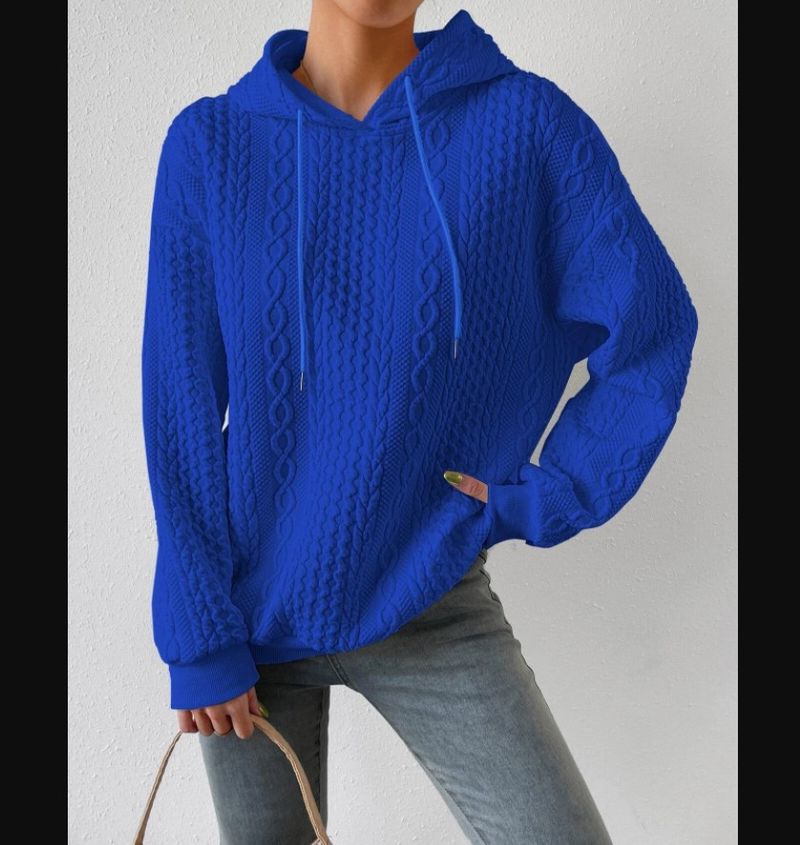 Crochet Knit Sweatshirt For Women – Oversized Crewneck Pullover (S-5XL, 6 Colors)_voghion.com
