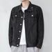Men's Clothing Plus Size Denim Jacket Men Spring And Autumn Fashion Loose Black Handsome Workwear Jacket Men Large Size_voghion.com