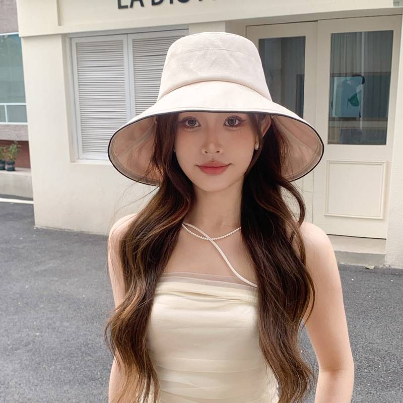 Korean Version Of The Hat Women's 2025 Summer New Sun Visor Japanese Outdoor Fisherman's Hat Folding Sun Hat._voghion.com