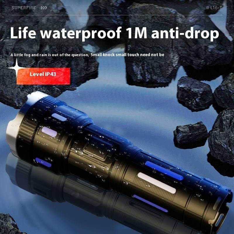 10000 Lumens Super Bright LED Flashlight - USB Rechargeable, High Power Tactical Torch With Laser Pointer For Outdoor Camping, Hunting & Emergency_voghion.com