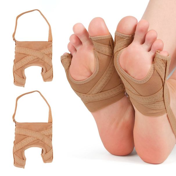 Atmungsaktiver Zehenspreizer aus Mesh zur Korrektur von Hallux valgus und überlappenden Zehen (Hautfarbe, Größen S/L)_voghion.com