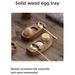 New Acacia Wood Tray Eggshell Egg Puncher Cup Holder Rack_voghion.com