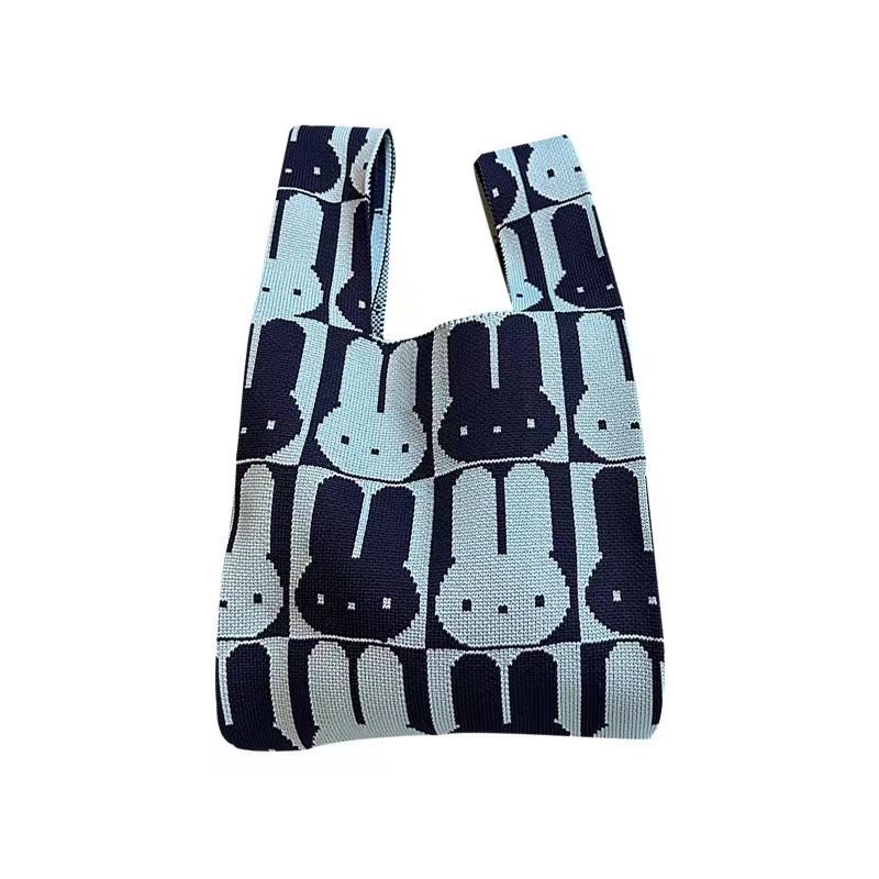 borsa di lana moda semplice borsa lavorata a maglia borsa a tracolla borsa tote coniglio_voghion.com