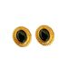 oval twist black gemstone earrings earrings silver needle high-end light luxury exquisite simple earrings for women_voghion.com