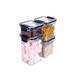 Boîtes hermétiques à double verrouillage pour aliments - Boîtes carrées en plastique sans BPA pour céréales, noix et produits secs (5 L et plus, empilables, ensemble multi-tailles)_voghion.com