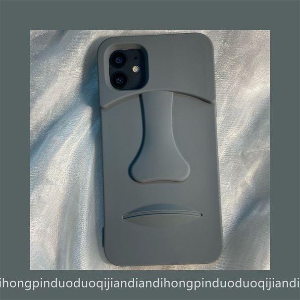 Custodia per telefono creativa 3D in pietra con statua umana compatibile con 13/12 Pro Max 11 Plus Trendy_voghion.com