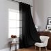 Striped Voile Sheer Curtains - Light Filtering Window Drapes For Living Room & Bedroom (Ready-Made, Luxury Minimalist Style)_voghion.com