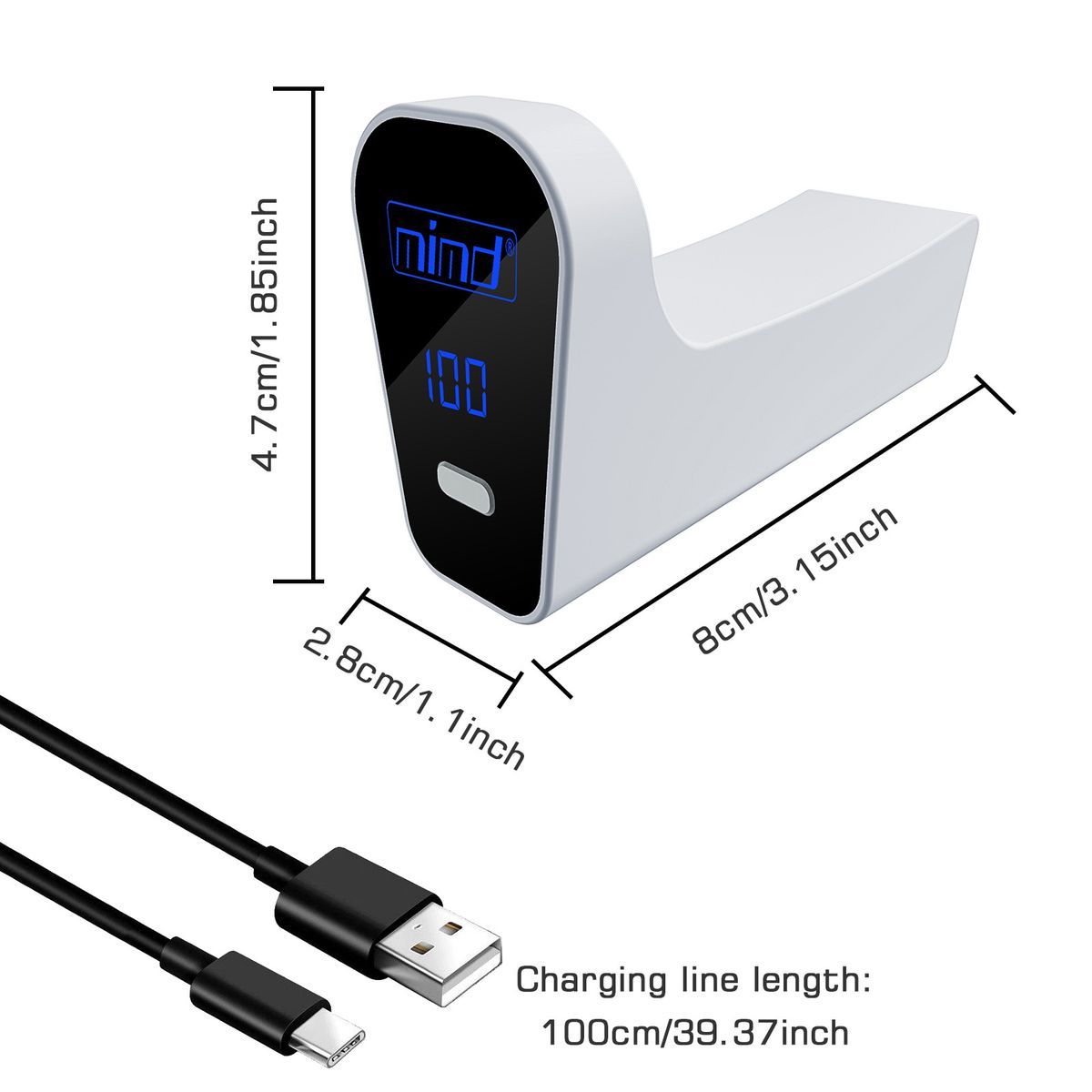 Wiederaufladbarer Akku für den PS5-Gamecontroller 2000 mAh mit Digitalanzeige Endurance-Plug-in-Ladegerät für den PS5-Elite-Controller_voghion.com