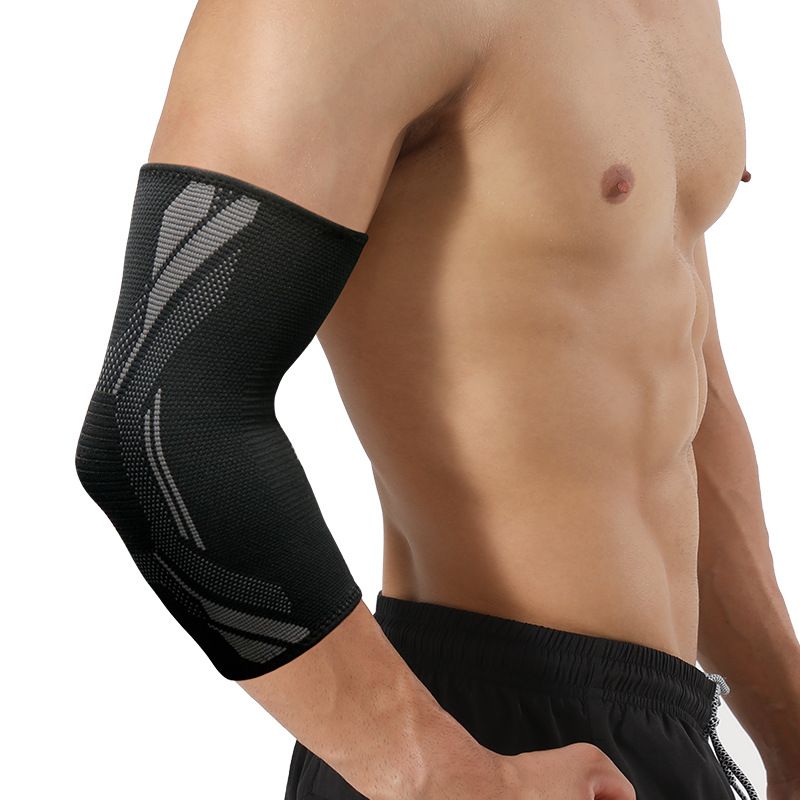 Protezione per il gomito in maglia, protezione per le articolazioni, fitness, sport caldi, protezione per il gomito, uomo e donna, basket, antiscivolo, traspirante, protezione per il braccio che assorbe il sudore_voghion.com