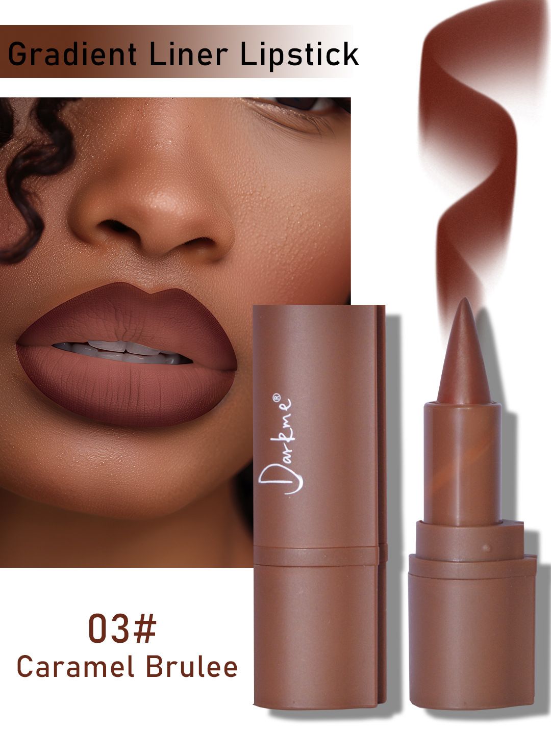 En gradient utsmurt lipliner Matte Mist Blend Lip Liner Mørk lipliner leppestift vanntett_voghion.com