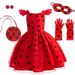 Vestito da coccinella per ragazze di Halloween, con maschera, piccola manica volante, per cosplay, abiti da principessa, festa di compleanno, spettacolo teatrale, costume per bambini_voghion.com