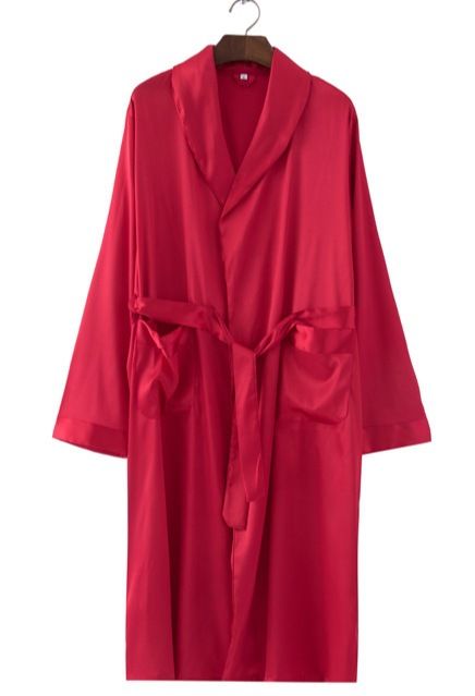 Lockerer Seidenmantel für Herren – Langärmliger Cardigan-Bademantel_voghion.com