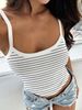 New Vest Sling Outer Wear Summer Knitted Short Slim Striped Slim Sleeveless Outer Wear Bottoming Top_voghion.com