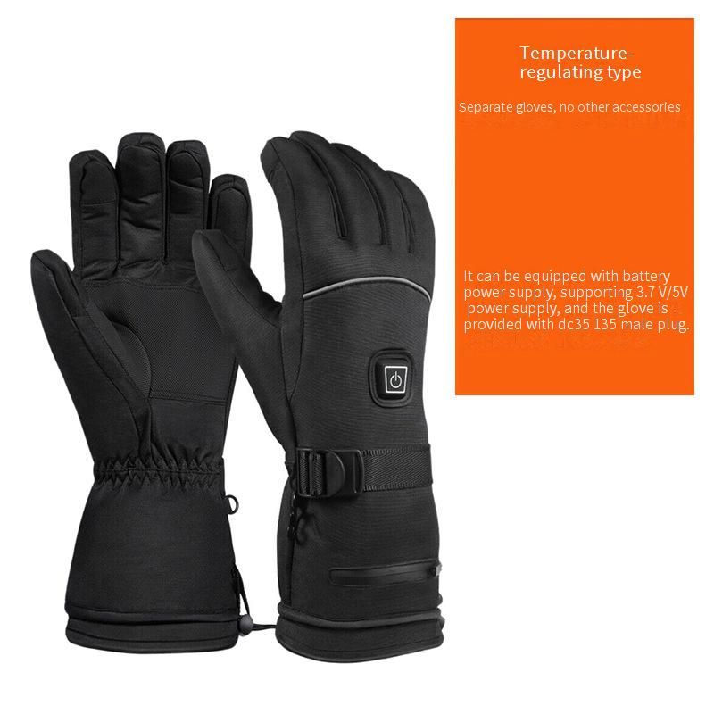 Fahrradhandschuhe Heizhandschuhe Outdoor Skifahren Radfahren Verdickte elektrische Heizhandschuhe Touchscreen Aufladen Kältebeständige Heizhandschuhe_voghion.com
