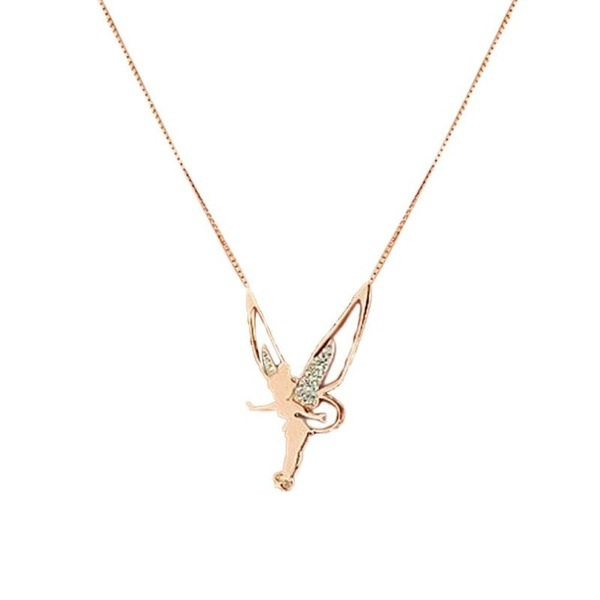 Söta Änglavingar Hänge Halsband För Kvinnor Mode Charm Diamant Dubbade Kvinnliga Choker Chain Smycken Tillbehör Festpresenter_voghion.com