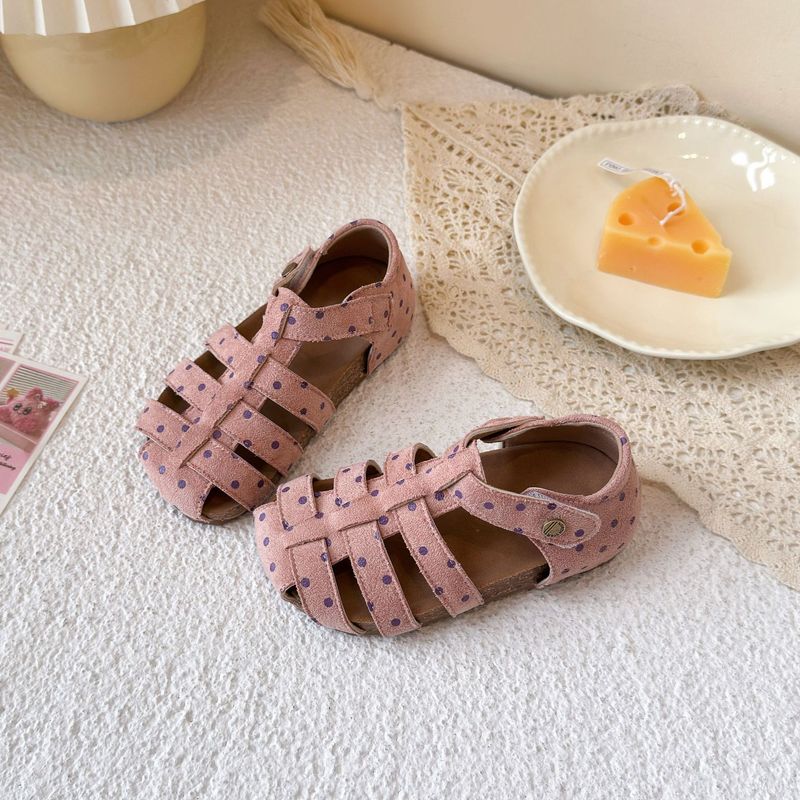 Children's Shoes Summer Style Little Girl Princess Shoes Fashionable Soft Bottom Leather Beach Shoes_voghion.com