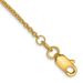 14K 9 Inch 1.4mm Round Open Link Cable With Lobster Clasp Anklet_voghion.com
