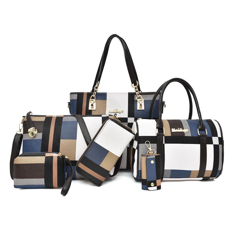 Borsa da donna alla moda, a tracolla e a spalla, set da sei pezzi, grande capacità, borsa da donna, per mamma e bambino_voghion.com