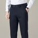 Men's Clothing Silk Blend Dress Pants - Stretch Business Trousers With Wrinkle-Free & Breathable Fabric For Office & Formal Wear (Black, Blue)_voghion.com