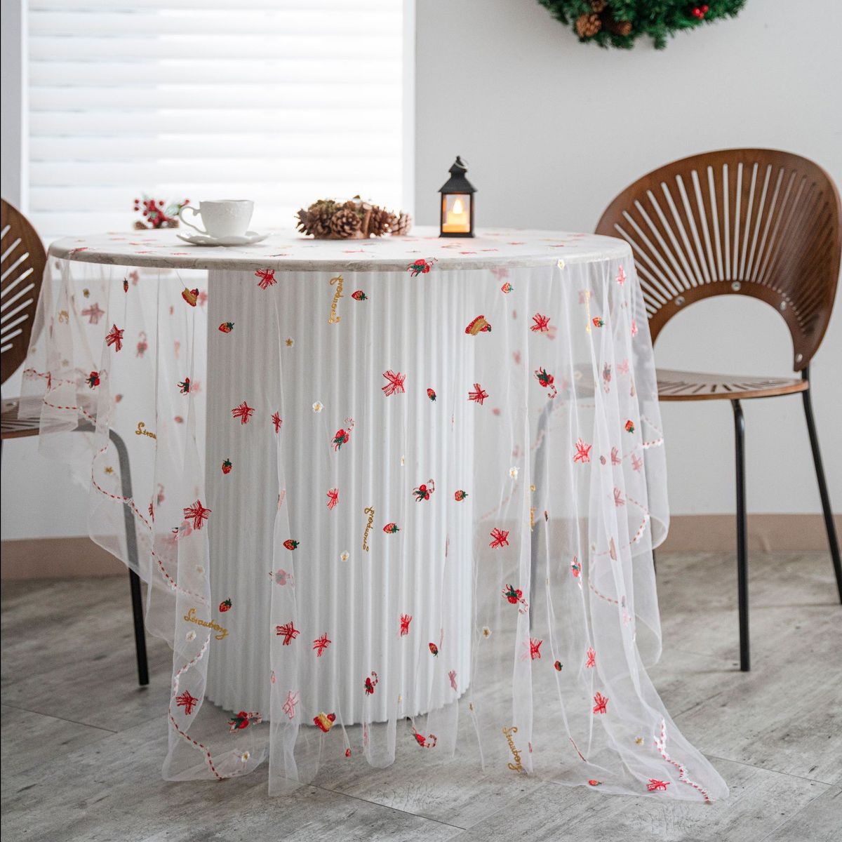Table Cloth Colorful Embroidered Flower Cake Photography Background Table Yarn Embroidered Prop Cloth White Table Cloth_voghion.com