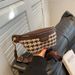 Retro small bag houndstooth stitching new bag bag women's bag versatile niche crossbody chest bag this year popular small shoulder bag_voghion.com