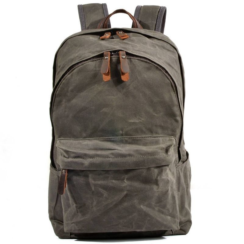 Zaino casual in tela cerata e olio da donna, zaino da viaggio retrò per esterni, zaino di grande capacità, zaino da alpinismo per uomo, zaino da college_voghion.com