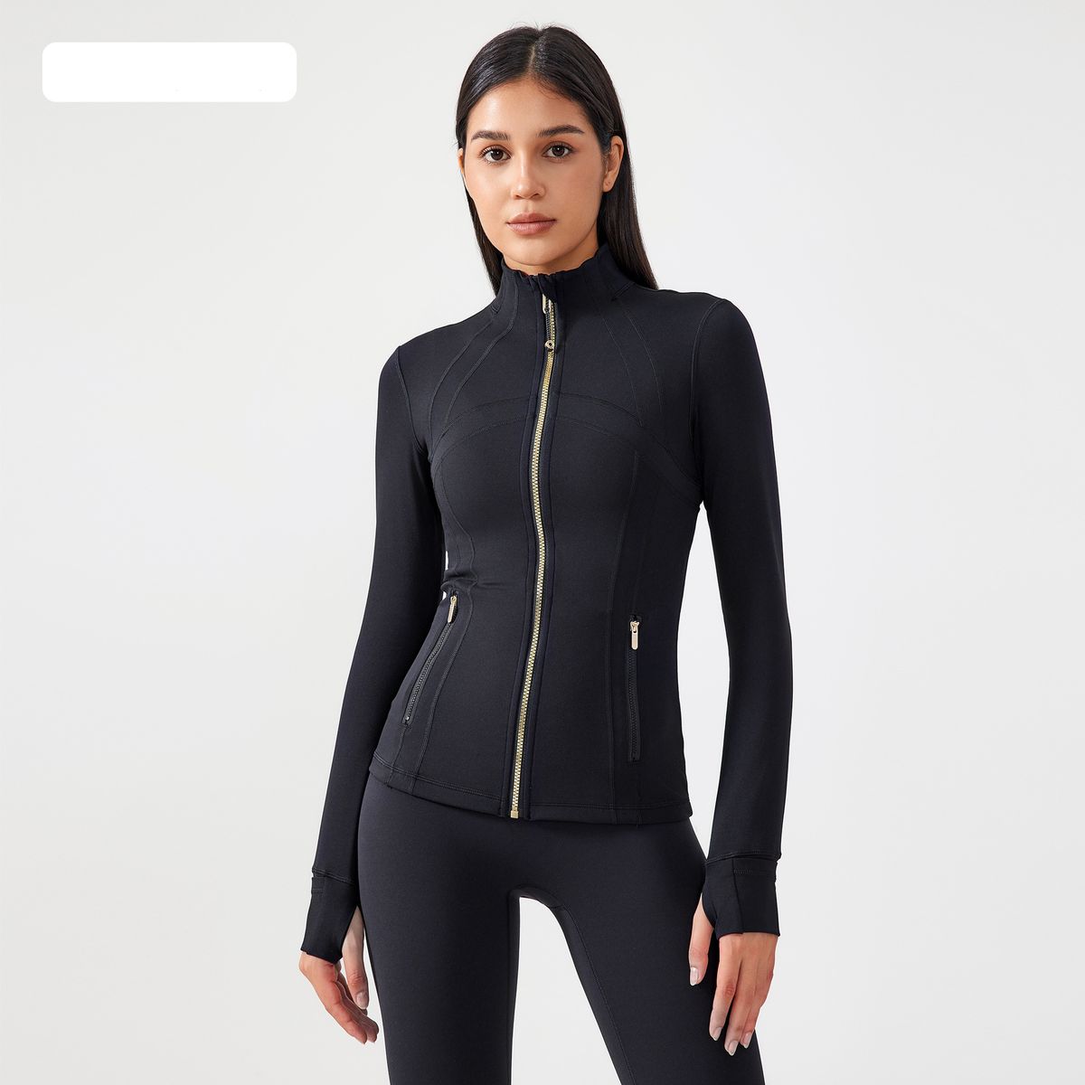 Damenbekleidung Herbst Neue Yogajacke für Damen Laufen und Radfahren Sport Langarm Slim Stehkragen Sport Fitness Kleidung_voghion.com