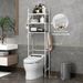 Mensola per WC indipendente a 3 livelli: robusto organizer per bagno in ferro con finitura verniciata a spruzzo per asciugamani, carta igienica e oggetti essenziali_voghion.com