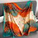 Großer Seidenschal mit Blattdruck im Ethno-Stil und hochwertigem Touch, 110 x 1 10_voghion.com