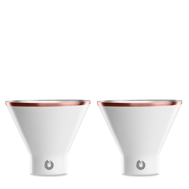 Stainless Steel Martini Glass, Set Of 2 - White_voghion.com