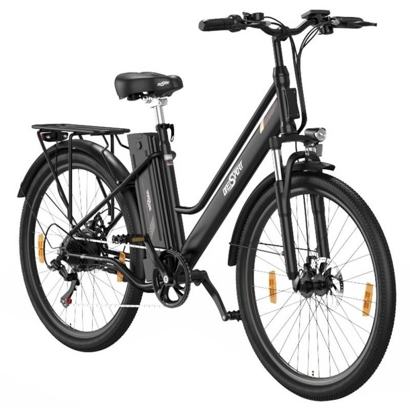ONESPORT OT18 elektrische stadsfiets, 26*2,35 inch brede banden, 250W motor 25 km/u, 36V 14,4Ah accu tot maximaal 100 km bereik_voghion.com