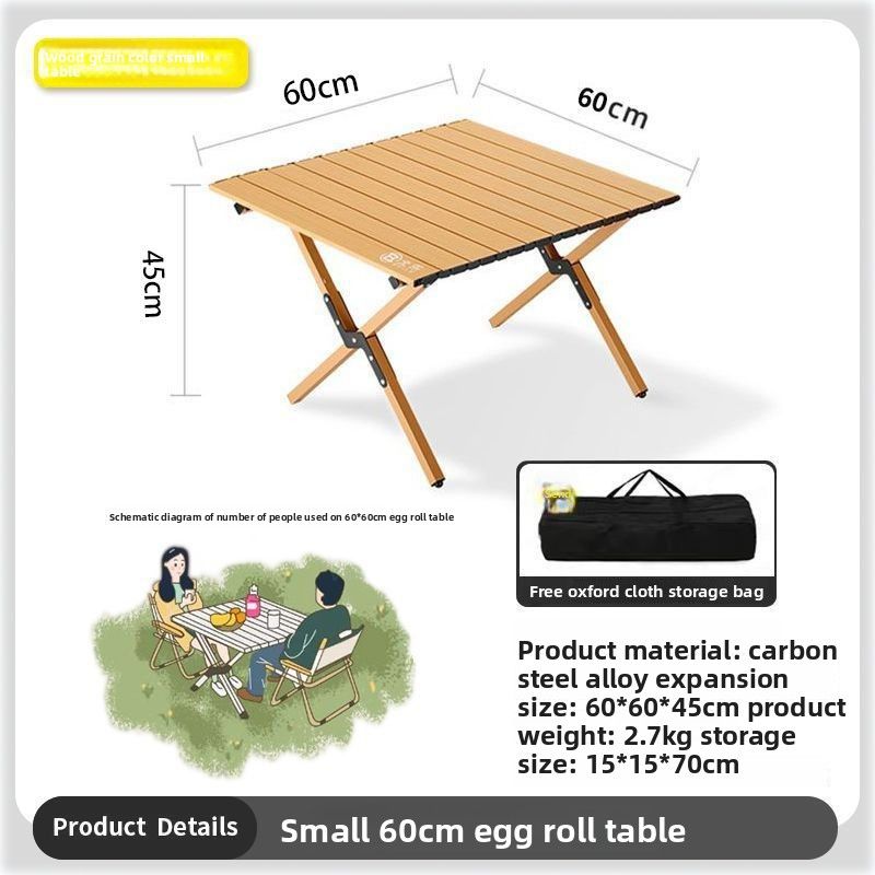 Outdoor Folding Table For Dining, Picnics, Barbecues, Night Market Stalls, Camping, And Reclining Chairs_voghion.com