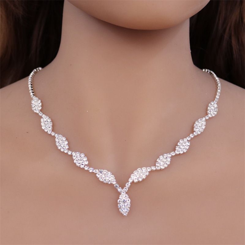 Collana corta alla moda con clavicola, accessori da sposa, gioielli con strass, regalo per la fidanzata migliore_voghion.com