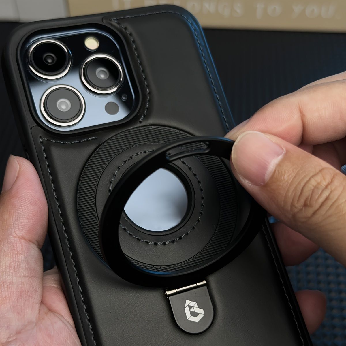 Premium Luxury Leather Phone Case - Sleek Invisible Stand Design - Compatible with 15 Pro Max, 15 Plus, 14 Pro Max, 13 Pro Max_voghion.com