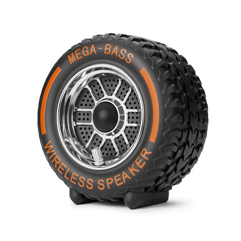Bluetooth speaker in tire shape: 15W high power, heavy subwoofer, 1200mahlong-lasting battery life, support TFcard/U disk playback, colorful lights_voghion.com