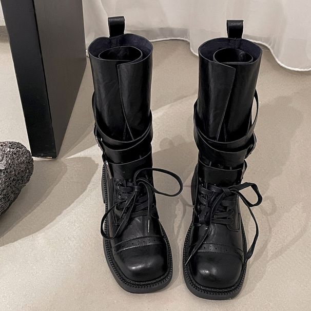 Queen Style British Thick-Soled Martin For Women 2025 New Summer High-End Boots To Pair With Dresses_voghion.com