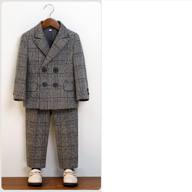 Babykleidung Kinderanzug Gentleman-Anzug für den ersten Geburtstag eines Jungen, Blumenkind-Bankettkleid_voghion.com