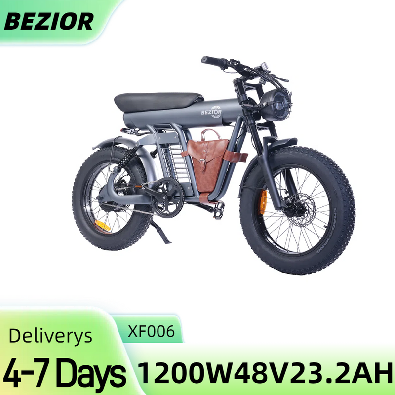 BEZIOR XF006 Elektryczny rower górski 20'' Elektryczny rower terenowy 1200 W 48 V 23,2 Ah Shimano 7-biegowy_voghion.com