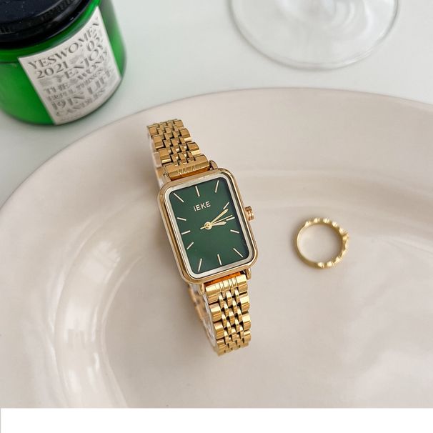 Women's Watches Small Square Dial Simple Retro Style Steel Belt High-end Niche Watch Feminine Temperament_voghion.com