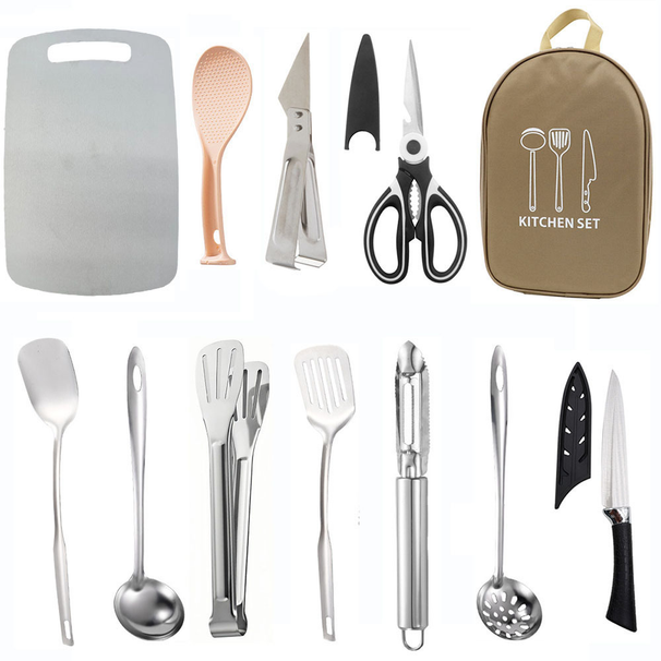 Aufbewahrungstasche für Campingküchenutensilien, Geschirr, Picknickzubehör und Campingwerkzeug_voghion.com