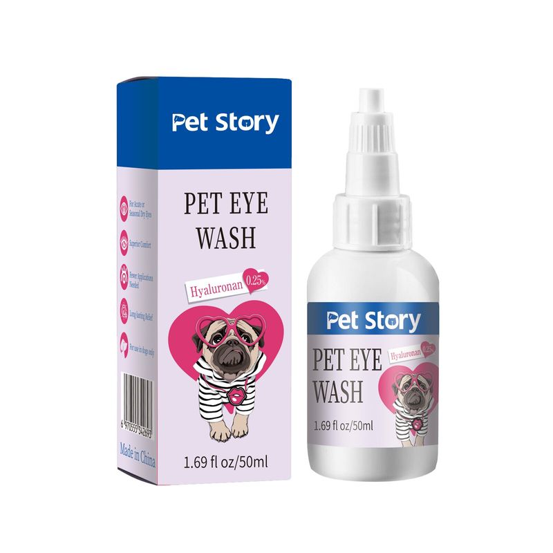 Augentropfen für Haustiere, 50 ml, Tränenmanagement, L, Augentropfen für Hunde, Augentropfen, Katzenaugen-Waschreiniger_voghion.com